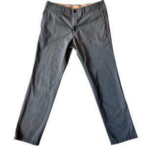 Gap Mens Lived-In Slim Fit Chino Pants W34 L32 Gray Cotton Casual Wear